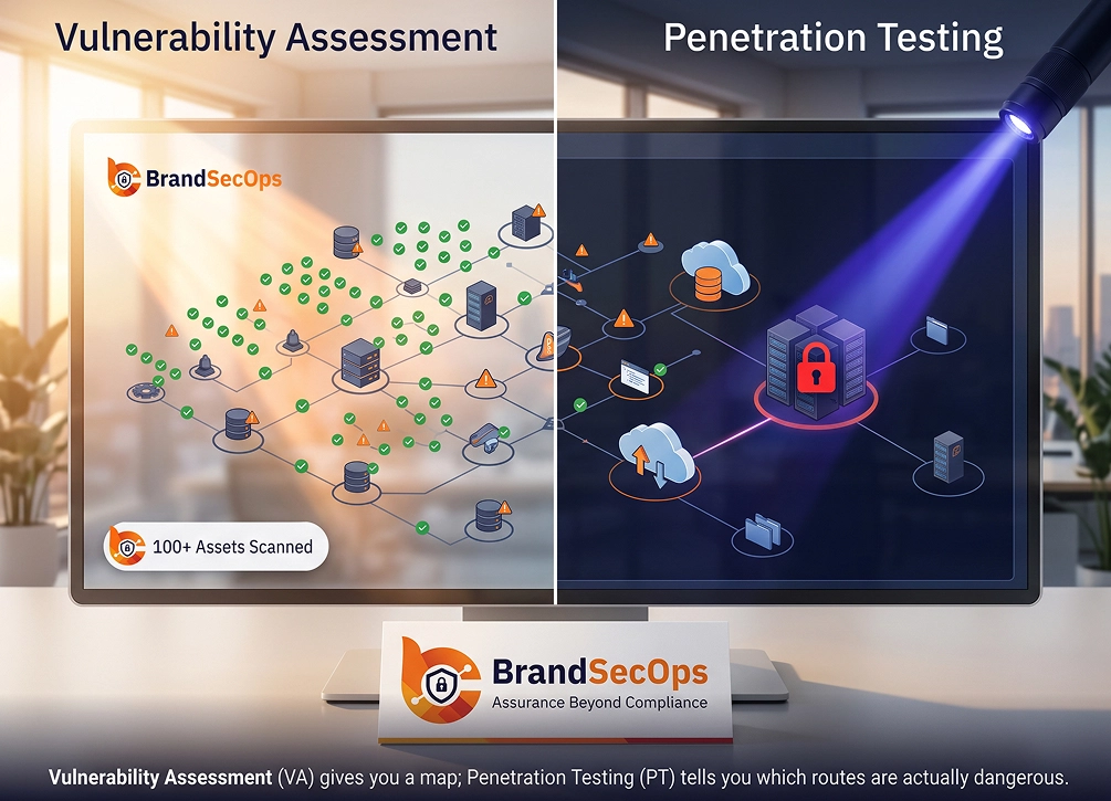 Vulnerability Assessment vs Penetration Testing Diagram